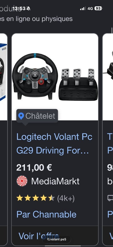 Volant pc ps5, Consoles de jeu & Jeux vidéo, Enlèvement, Comme neuf, Volant ou Pédales