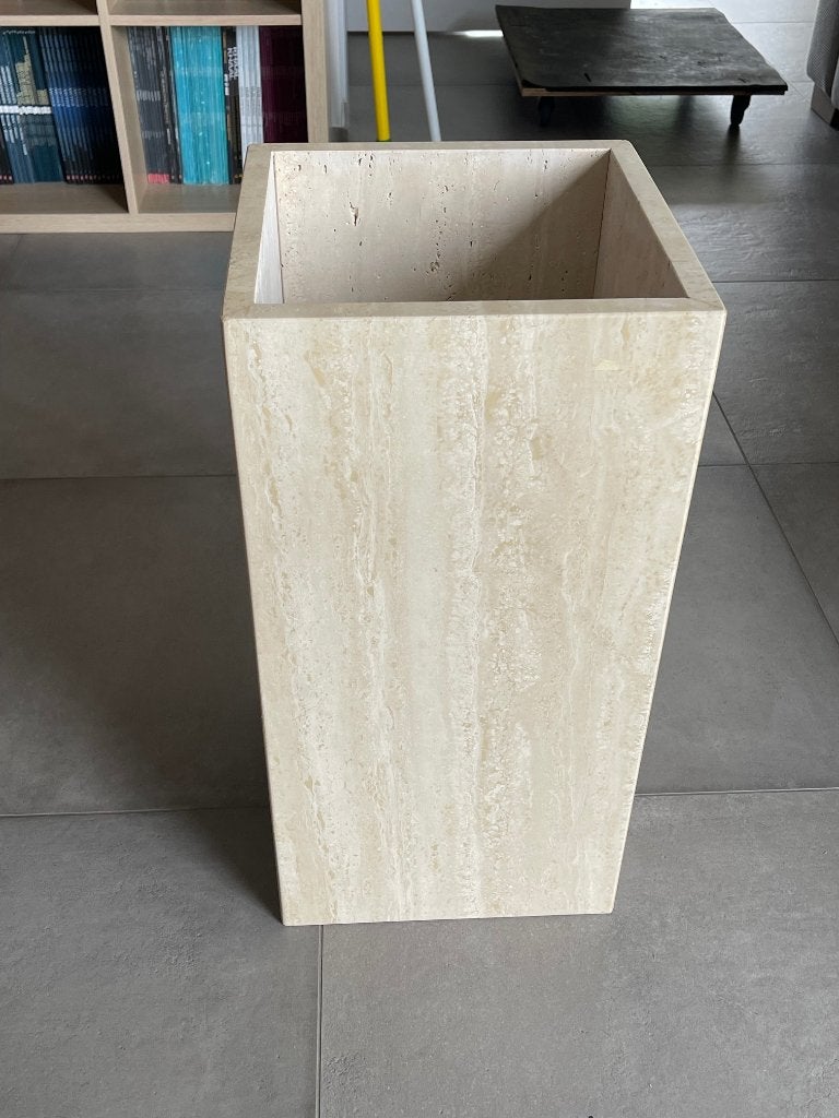 Marmeren sokkel voor plantenbak, Overige materialen, Vierkant, Binnen, Zo goed als nieuw