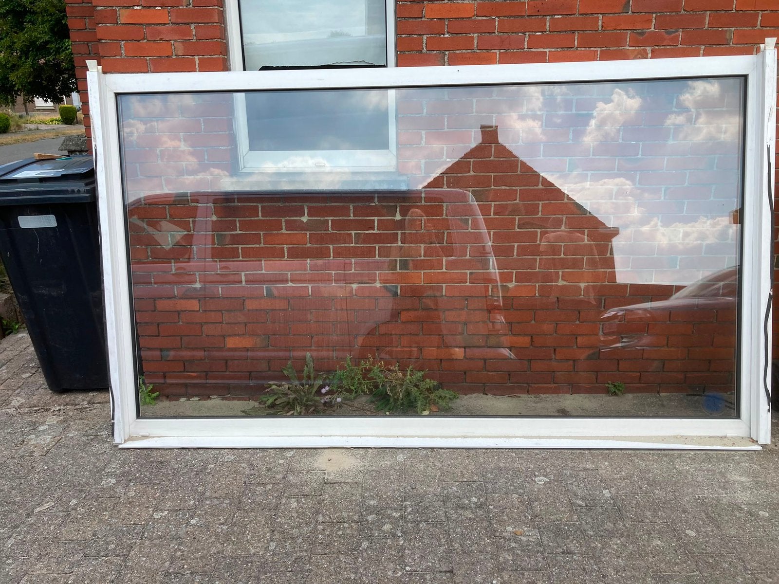 Pvc Raam met dubbel glas 250x143, Doe-het-zelf en Bouw, Ophalen of Verzenden, Zo goed als nieuw