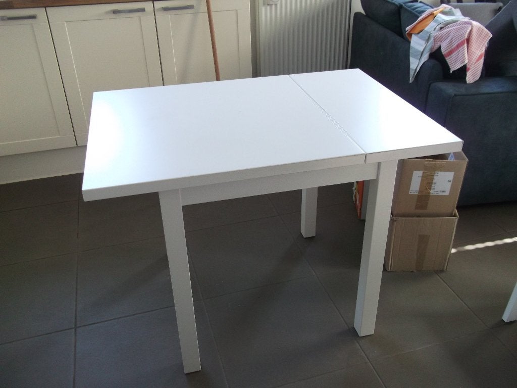 tafel uitklapbaar 74x74, Maison & Meubles, Tables | Tables d'appoint, Enlèvement, Utilisé, Carré, 55 à 75 cm