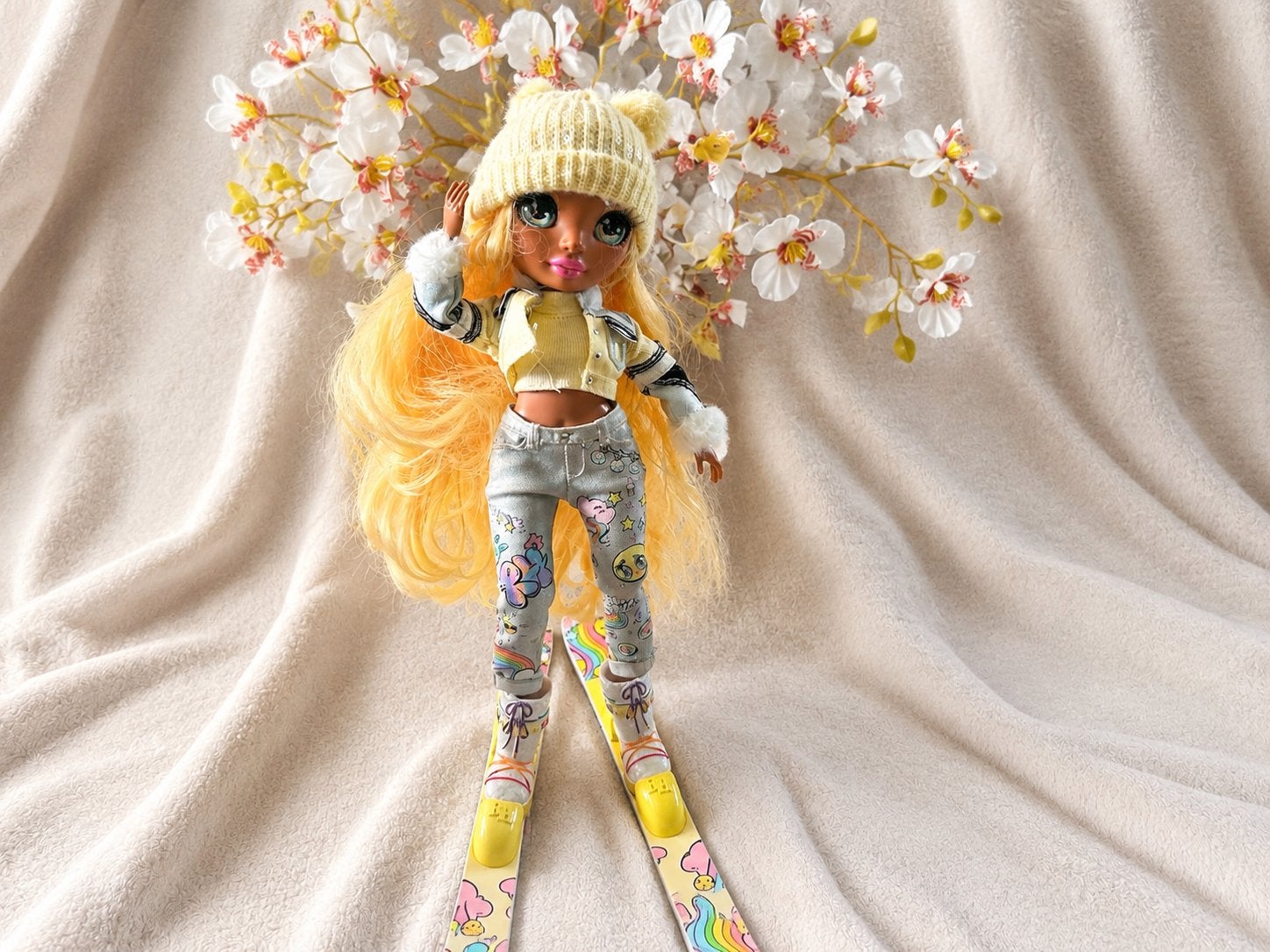 Sunny rainbow high doll!, Ophalen, Zo goed als nieuw, Fashion Doll, Levensecht of Reborn