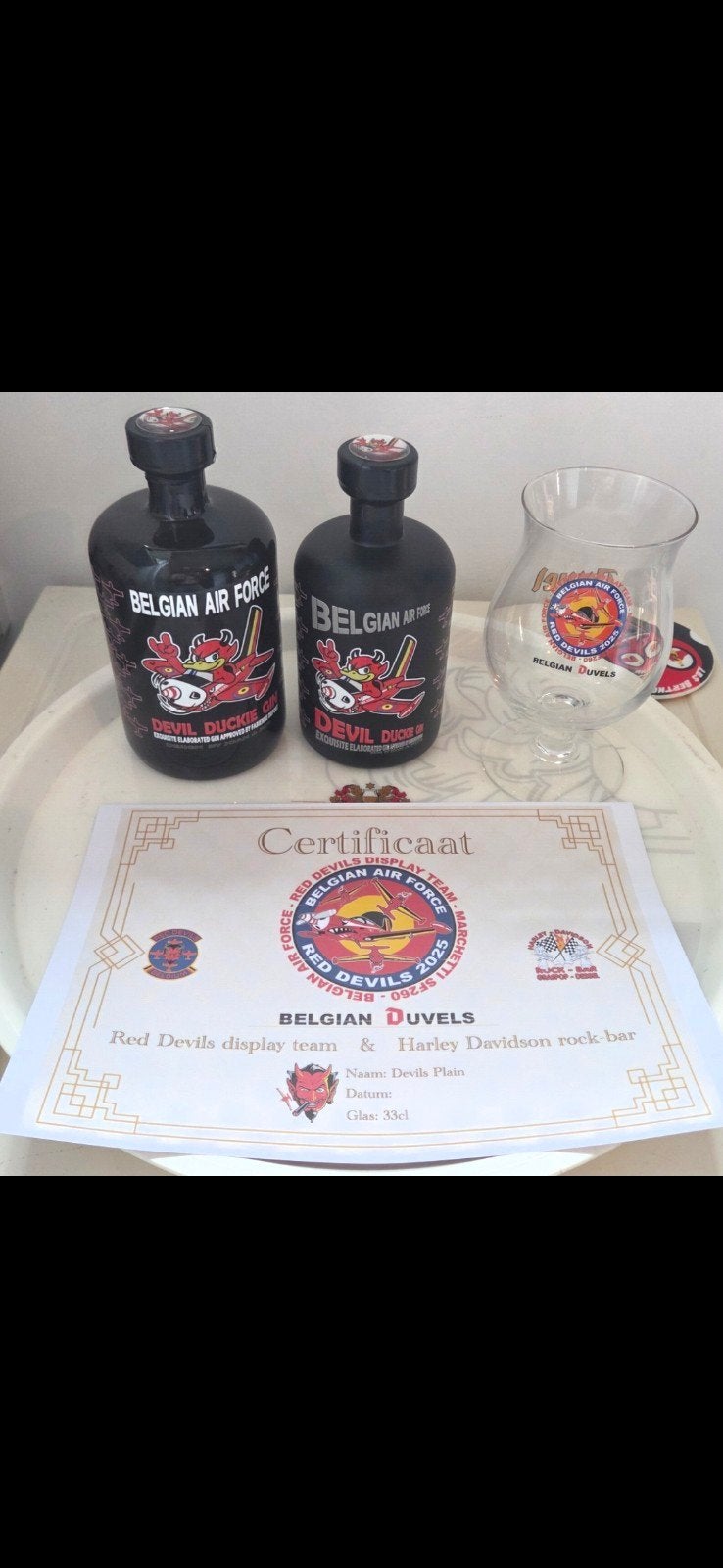 duvel glas Red Devils, Ophalen of Verzenden