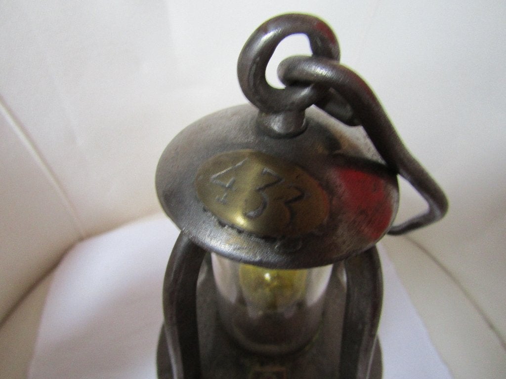 Antique lampe de mineur ogival, type Arras, Enlèvement ou Envoi