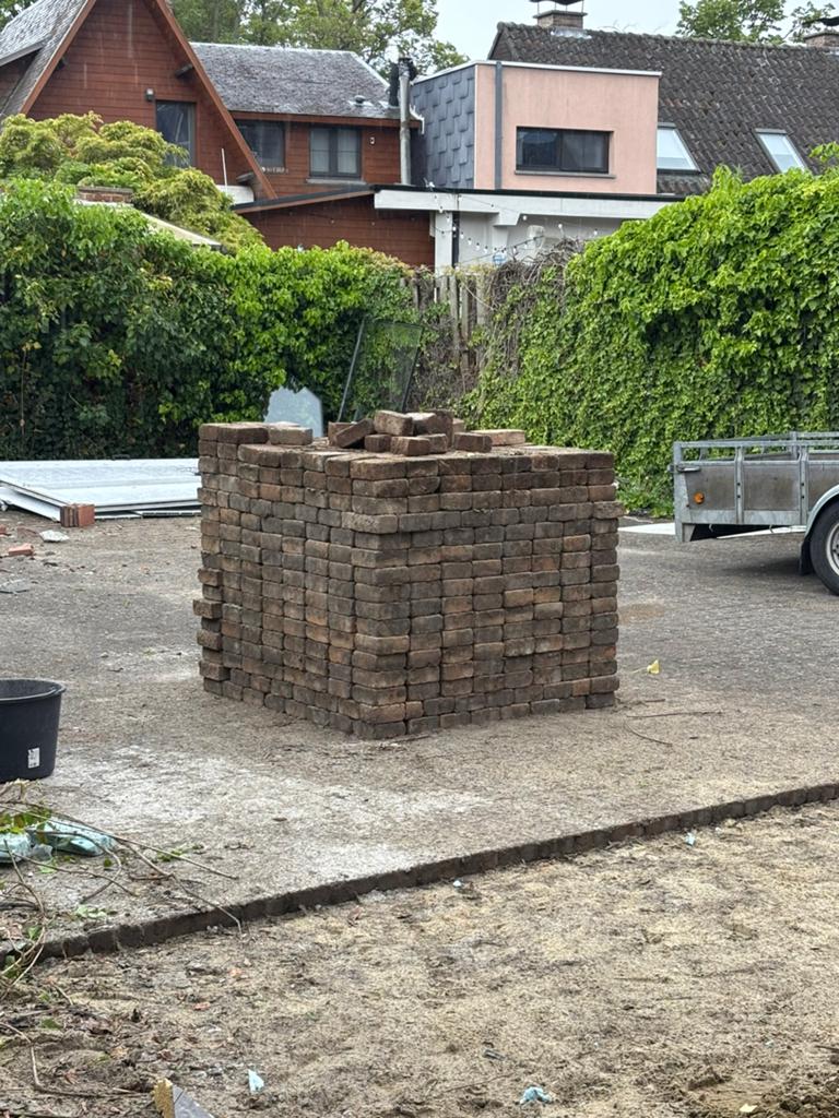 Gratis betonklinkers, Tuin en Terras, Tegels en Klinkers, Ophalen, Gebruikt
