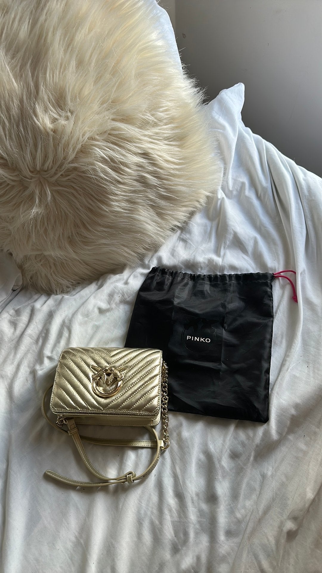 Sac PINKO Galleria doré – Édition limitée, Enlèvement, Comme neuf