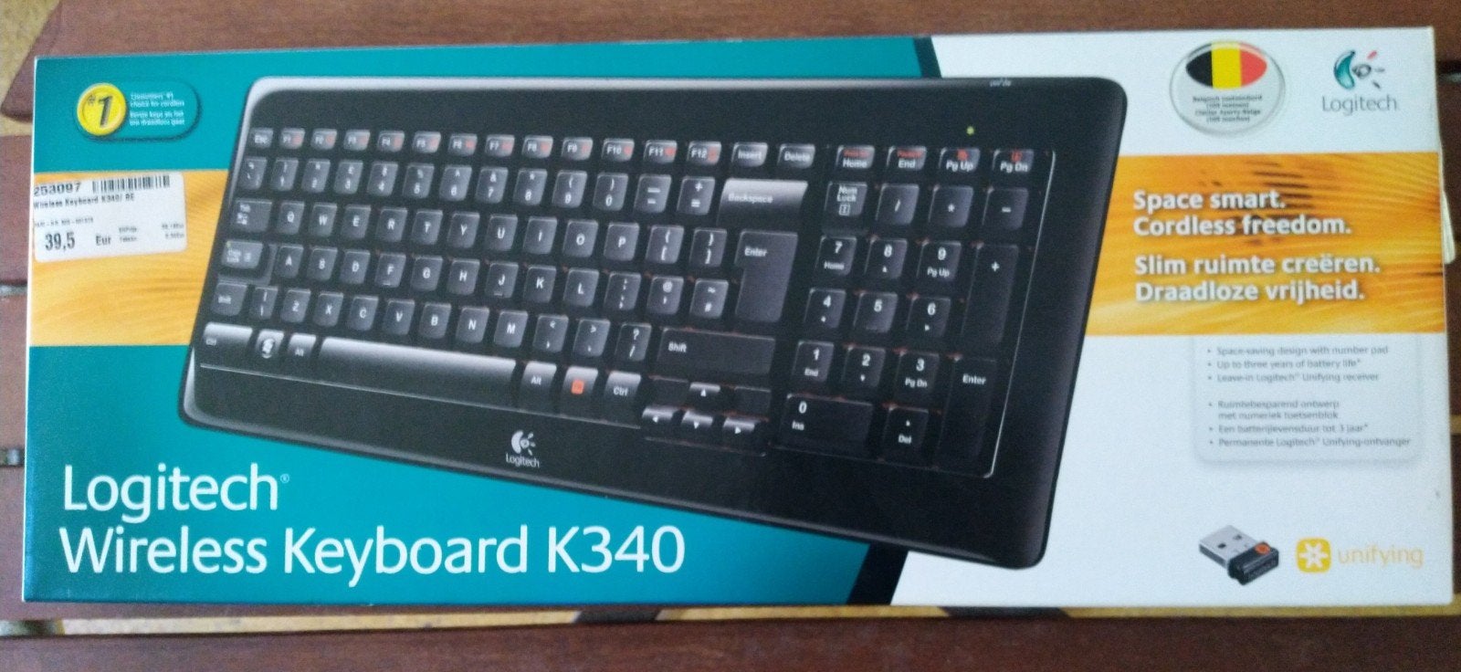 draadloos keyboard Logitech K340 (qwerty), Informatique & Logiciels, Claviers, Neuf, Enlèvement ou Envoi, Logitech, Qwerty