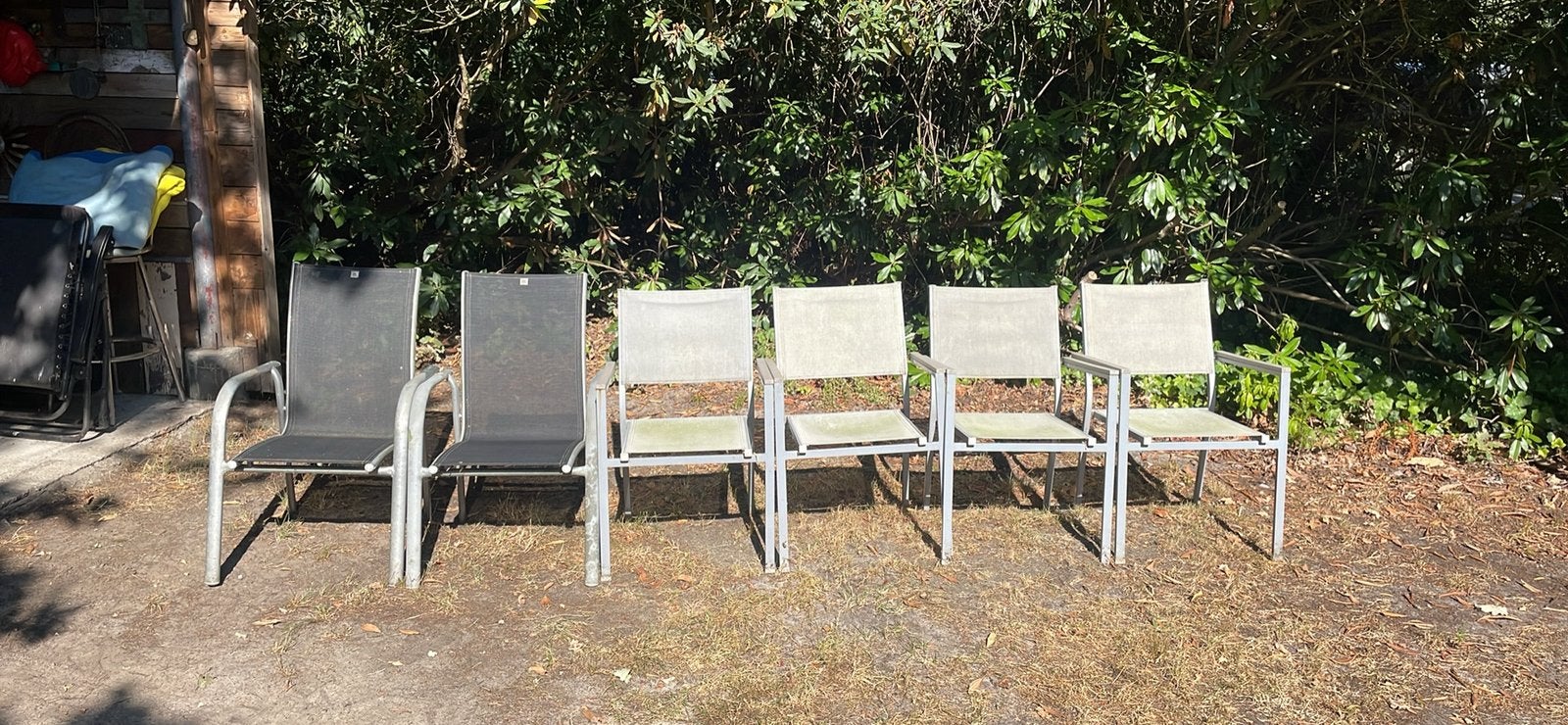 6 lichte  tuinstoelen, Tuin en Terras, Tuinstoelen, Ophalen