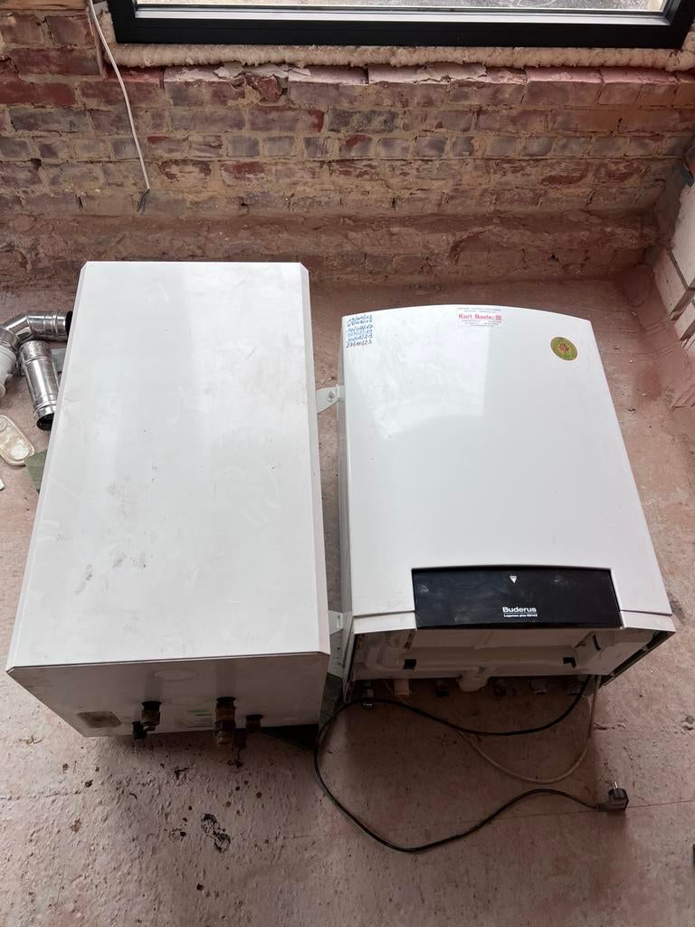 Gaswandketel + voorraadboiler Buderus, Doe-het-zelf en Bouw, Ophalen, Gebruikt, Aardgas, 100 liter of meer