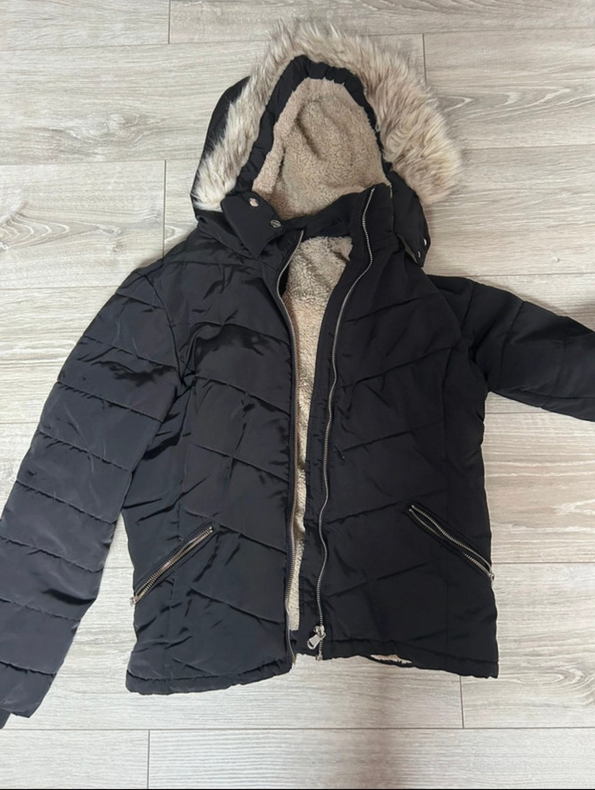 Manteau hiver, Kleding | Dames, Ophalen, Zo goed als nieuw, Maat 38/40 (M), Zwart