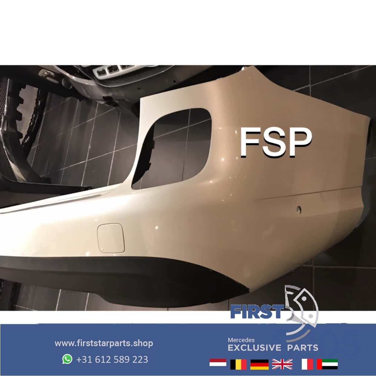 S205 Mercedes C Klasse Estate Achterbumper WIT COMPLEET 2014, Arrière, Utilisé, -, -