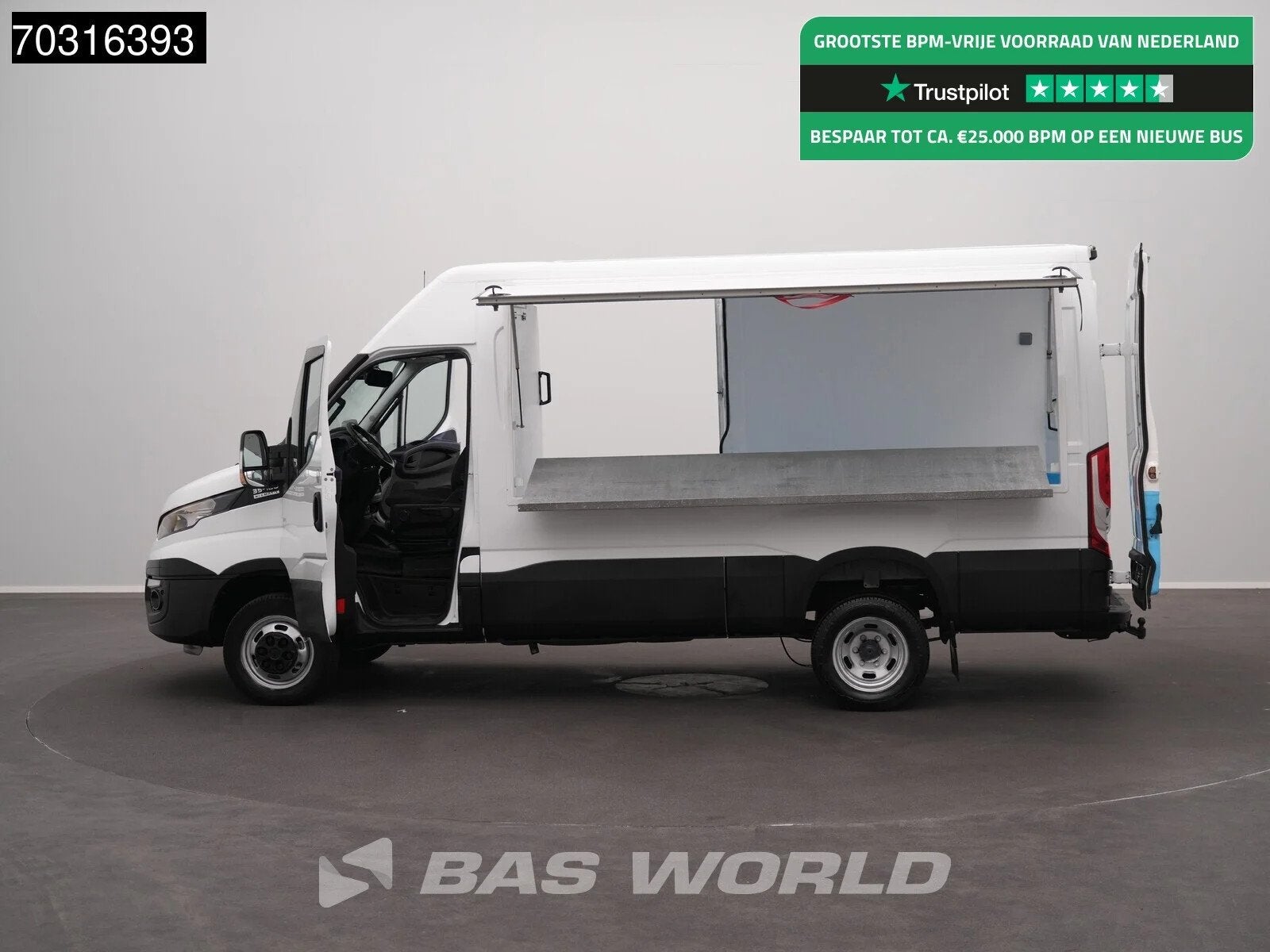 Iveco Daily 35C18 3.0L Automaat Foodtruck L2H2 3,5t Trekhaak, Autos, Achat, Euro 6, Entreprise, Feux de virage