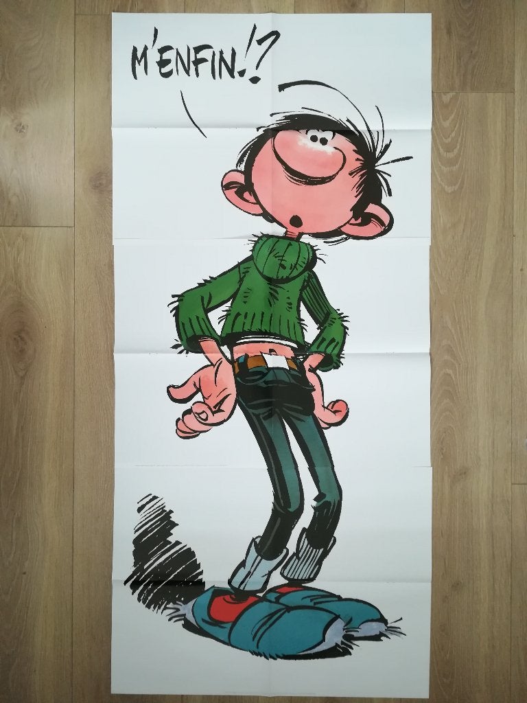Poster Gaston Lagaffe (120 cm x 56 cm) (3 parties), Livres, Enlèvement ou Envoi, Neuf