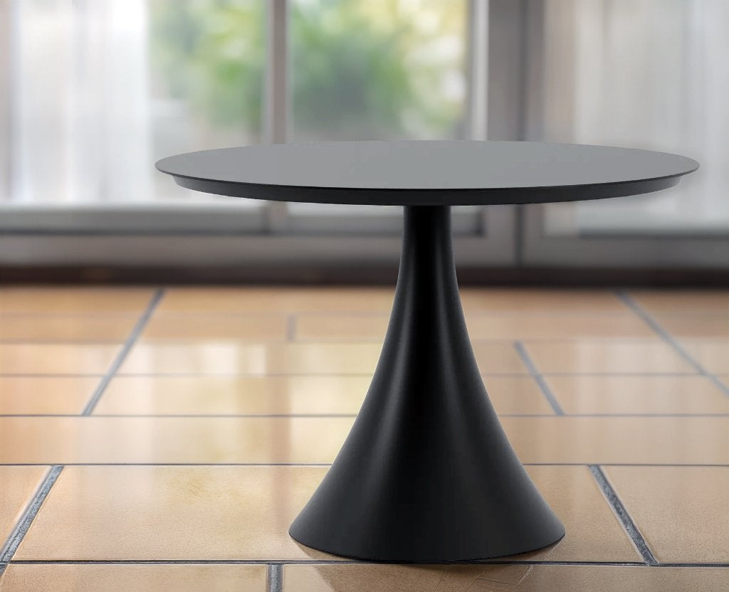 Ronde eettafel volkeramisch blad anthraciet, Ophalen, Overige materialen, Rond, Zo goed als nieuw