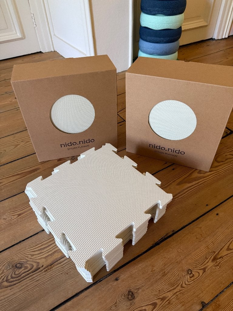 nido.nido speelmat ivoor wit 3 dozen 27 tegels, Ophalen, Zo goed als nieuw, Overige typen