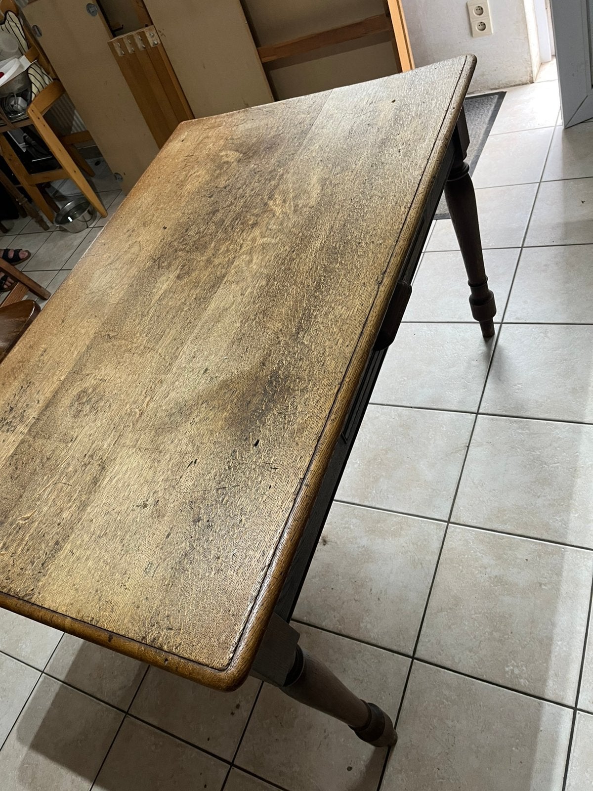 Table de ferme ancienne, 100 à 150 cm, Cinq personnes ou plus, Enlèvement, Utilisé