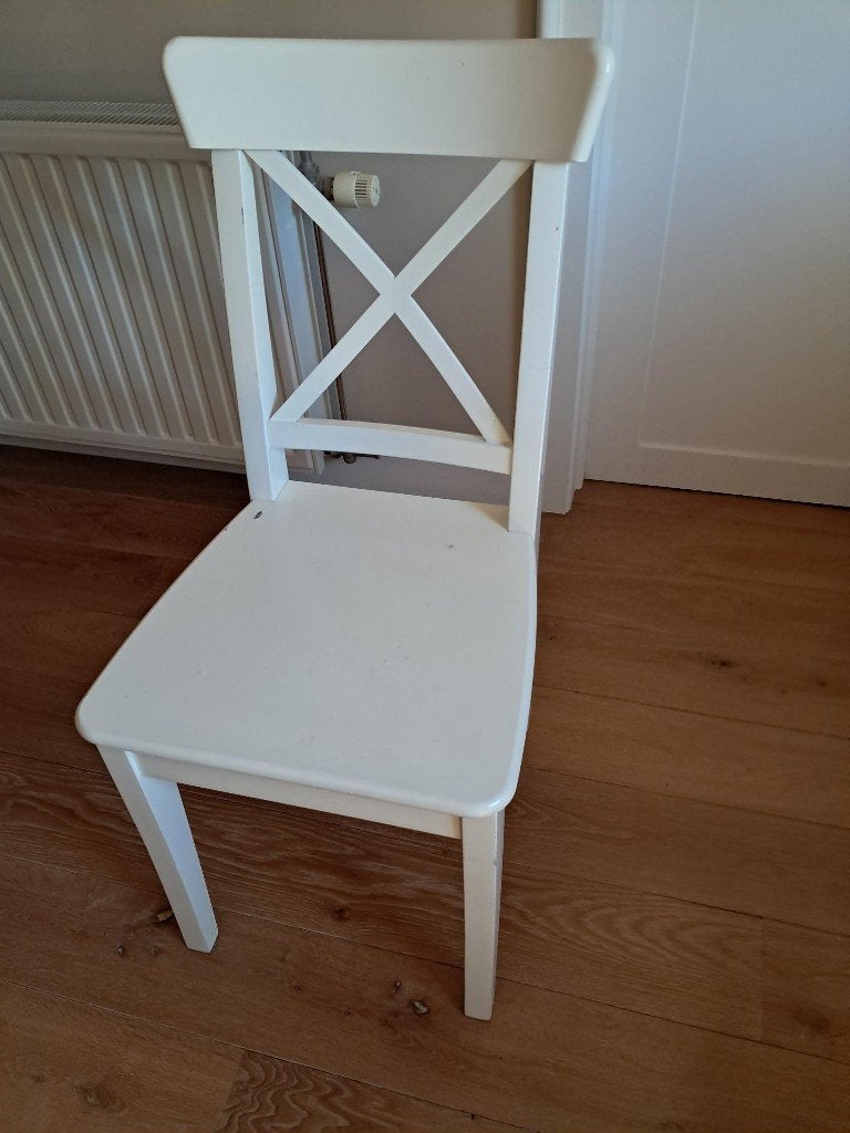 Ikea stoel wit, Huis en Inrichting, Stoelen, Ophalen, Gebruikt, Wit, Eén