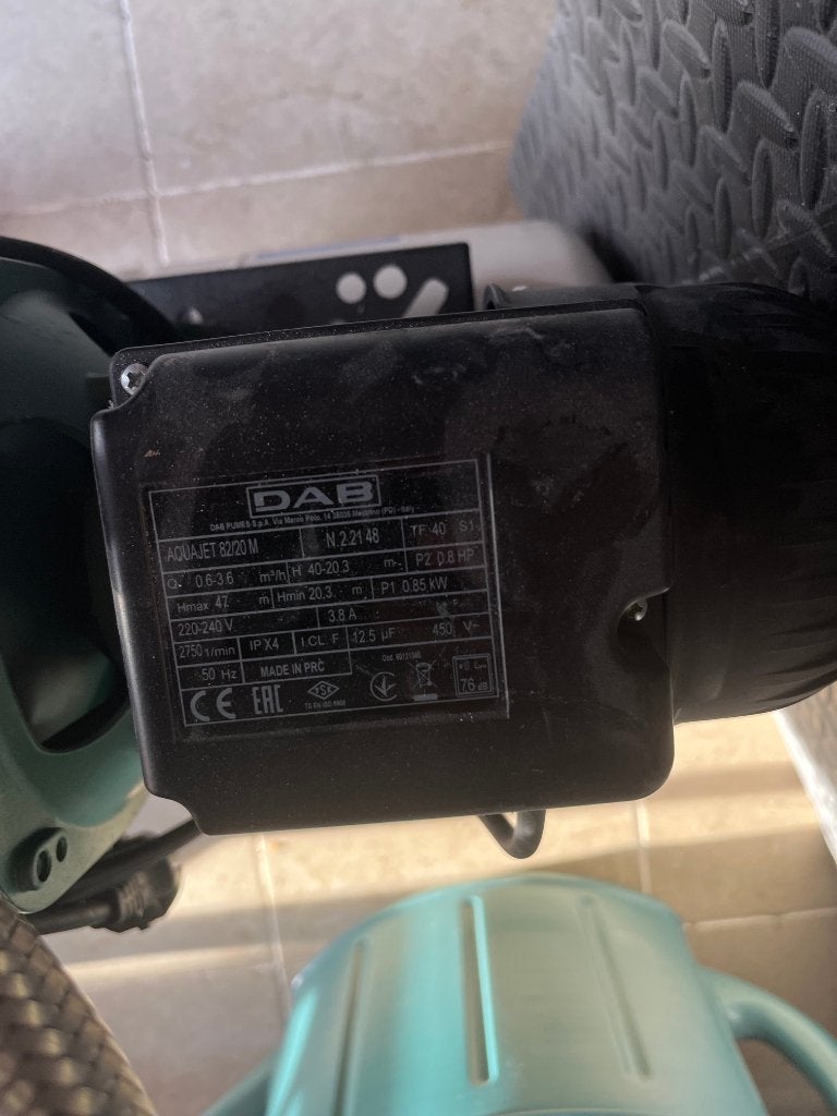 DAB Aquajet 82/20 M hydrofoorpomp + 20L drukvat, Ophalen, Gebruikt, Elektrisch, Hydrofoorpomp