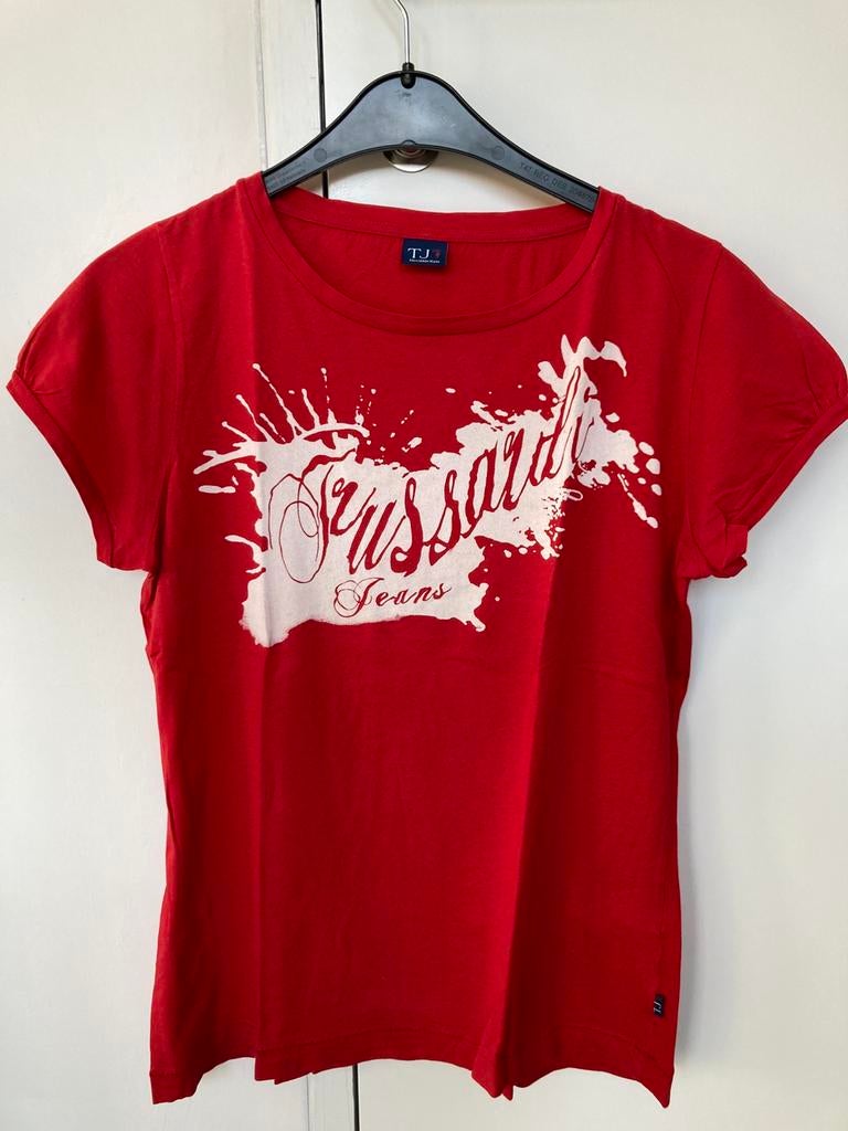 Rode t-shirt Trussardi jeans., Ophalen of Verzenden, Zo goed als nieuw, Maat 42/44 (L), Rood