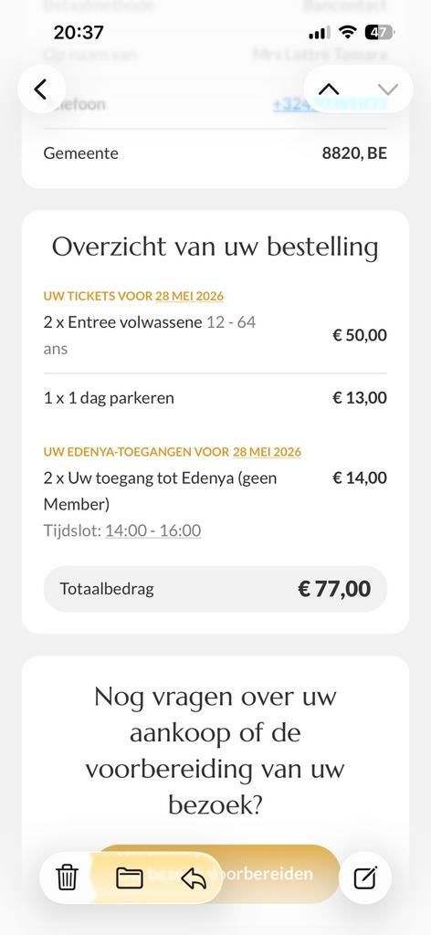 Tickets Pairi Daiza, Tickets en Kaartjes, Twee personen, Overige soorten, Overige typen