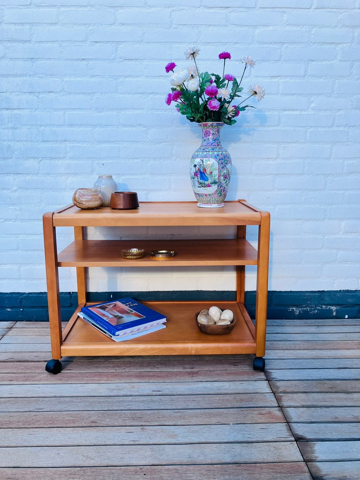 Vintage Serveerwagen. Teakhout. Deens., Ophalen, 50 tot 100 cm, Vintage. Deens, Teakhout
