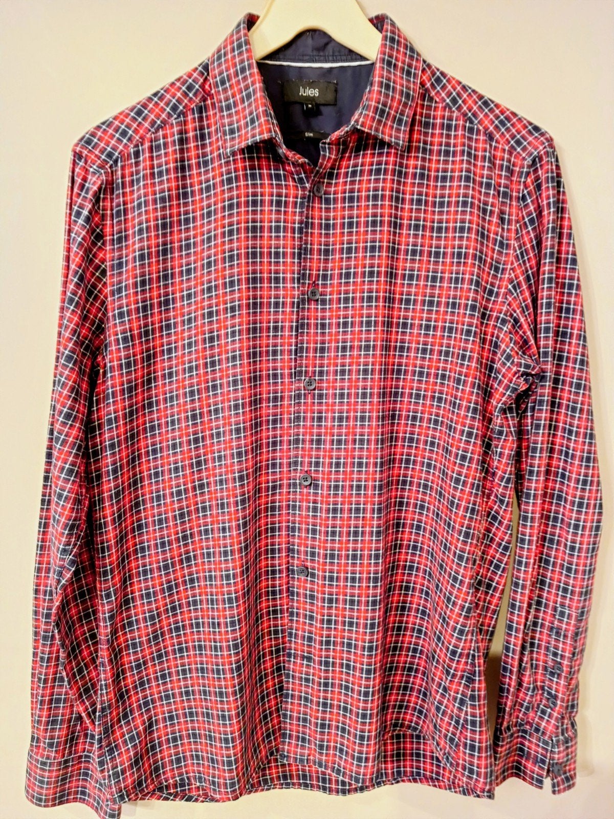 Hemd 'Jules' Maat M. Lees beschrijving, Vêtements | Hommes, Enlèvement, Comme neuf, Rouge, Jules