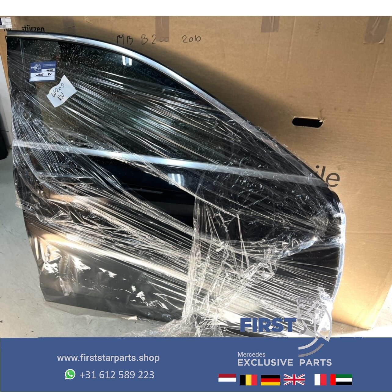 W205 S205 DEUR RECHTSVOOR PORTIER C Klasse ZWART 2014-2021 C, Utilisé, Porte, Avant, -