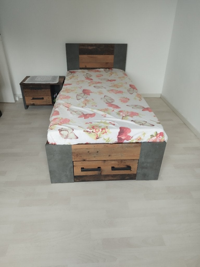 Lit une personne, Maison & Meubles, Neuf, 90 cm, Une personne, Brun