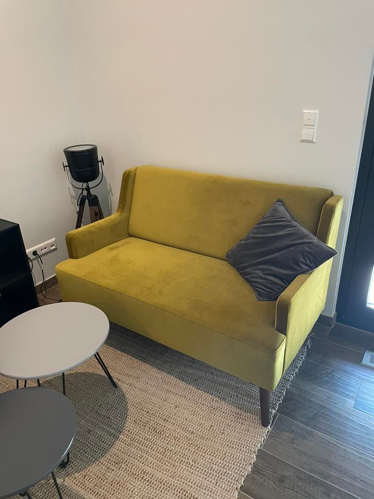 Maisons du Monde sofa zetel – compact, goede staat, Huis en Inrichting, Ophalen, 150 tot 200 cm, Tweepersoons, 75 tot 100 cm