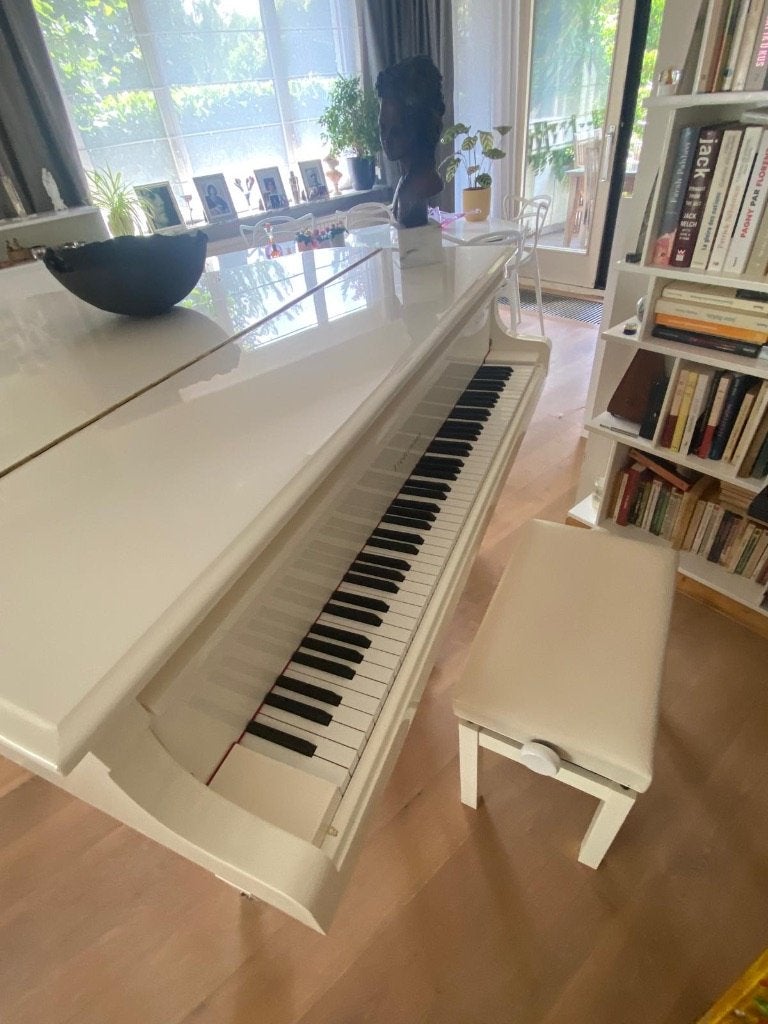 Piano quart de queue Lidermann 160 2012, Ophalen, Gebruikt, Wit, Piano
