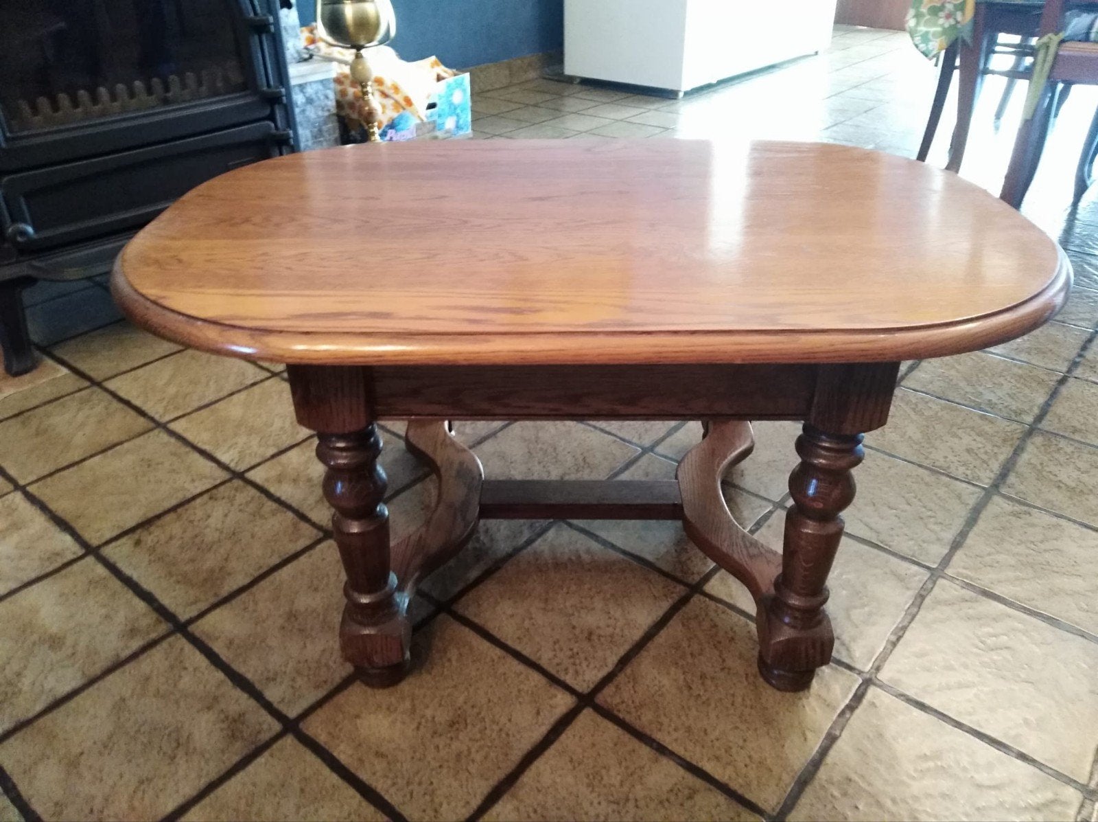 Eiken bijzettafel salontafel Oudenaarde, Ophalen