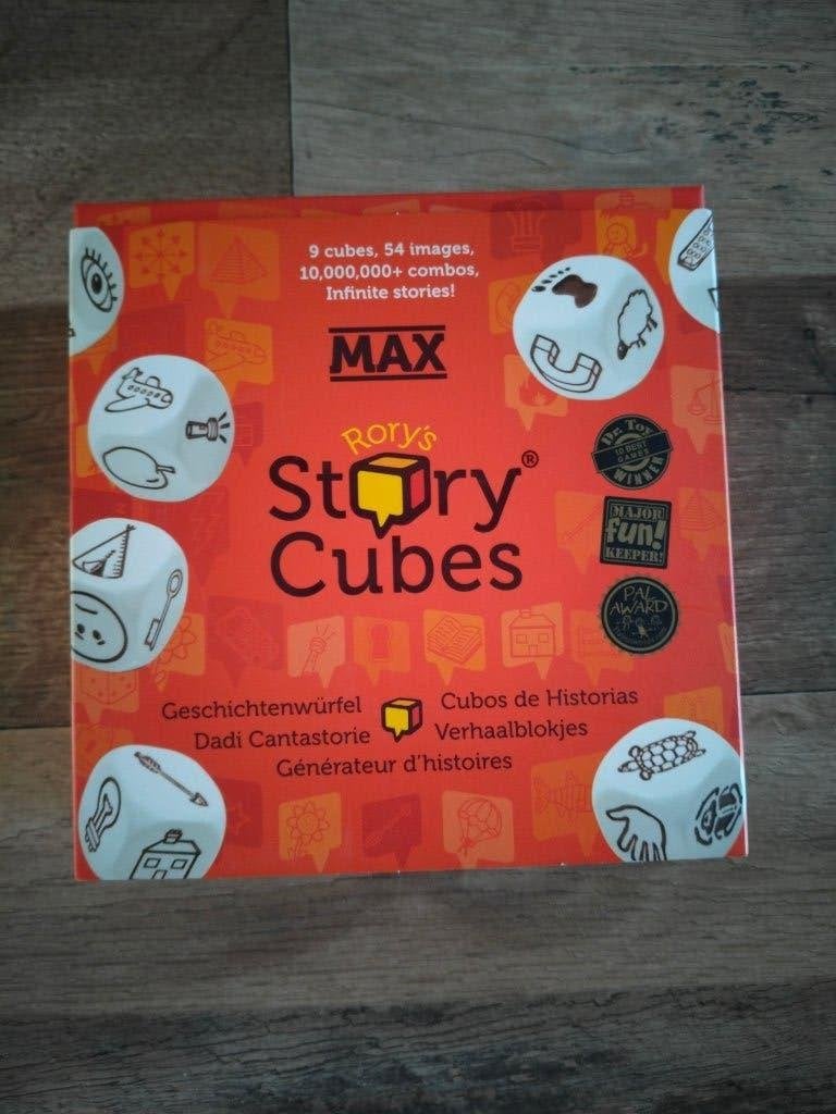 Gezelschap - story cubes Max, Hobby & Loisirs créatifs, Jeux de société | Autre, 1 ou 2 joueurs, Enlèvement, Comme neuf