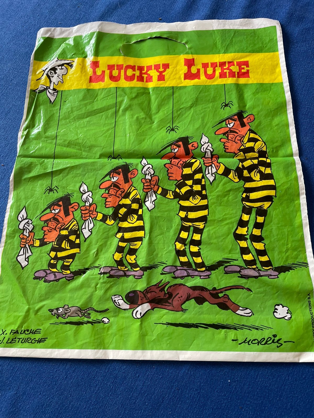 Lucky Luke plastieken tas/zak ‘90, collectorsitem, Ophalen of Verzenden, Gebruikt