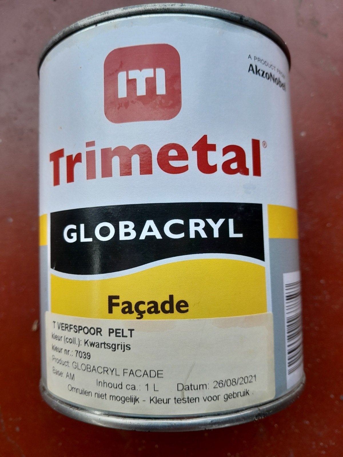 Trimetal GLOBACRYL FACADE. kwartsgrijs. Hoge dekkracht!, Minder dan 5 liter, Ophalen, Nieuw, Verf