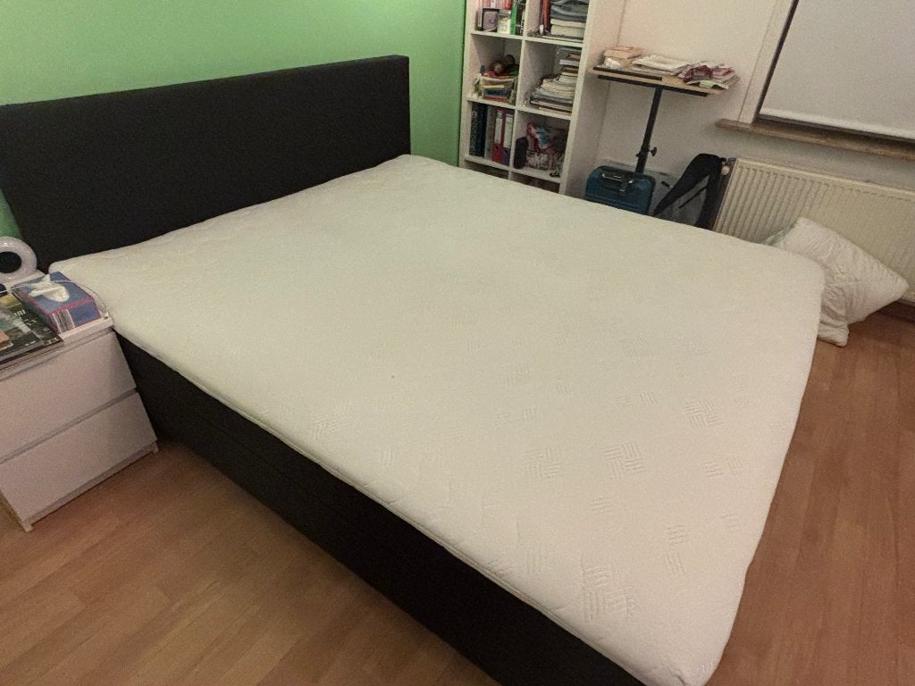 Tweepersoonsbed, Huis en Inrichting, Slaapkamer | Boxsprings, Ophalen, Tweepersoons, Zo goed als nieuw, 180 cm