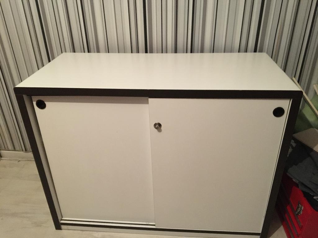 Retro kastje met schuifdeuren 100x75.5x45, Huis en Inrichting, Kasten | Dressoirs, Ophalen, Zo goed als nieuw