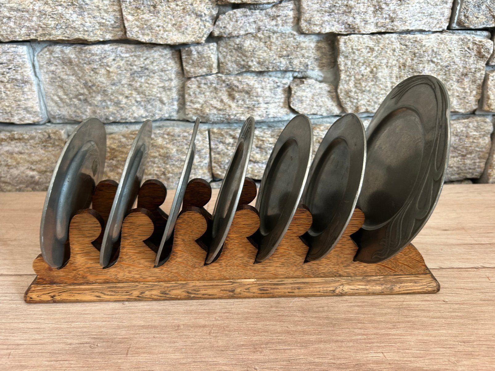7 assiettes en etain, Antiek en Kunst, Antiek | Tin, Ophalen