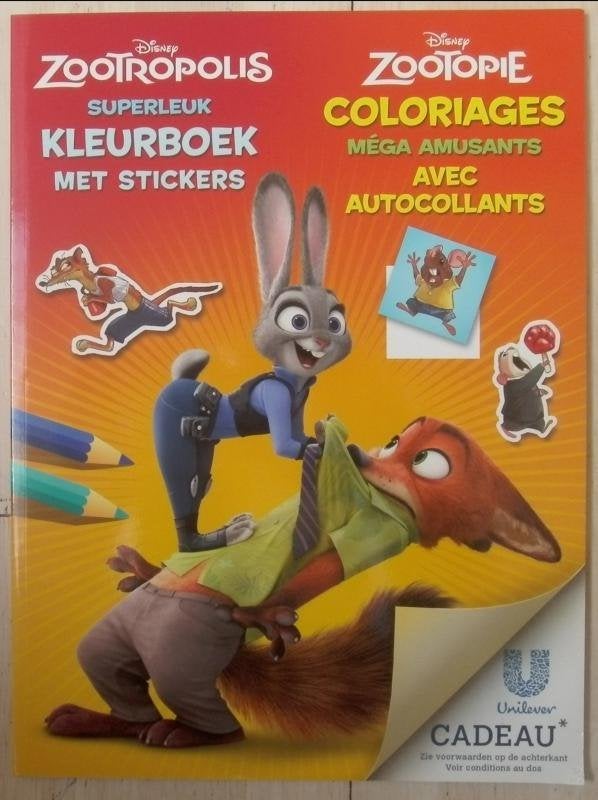 Disney Zootropolis kleurboek met stickers, Ophalen of Verzenden