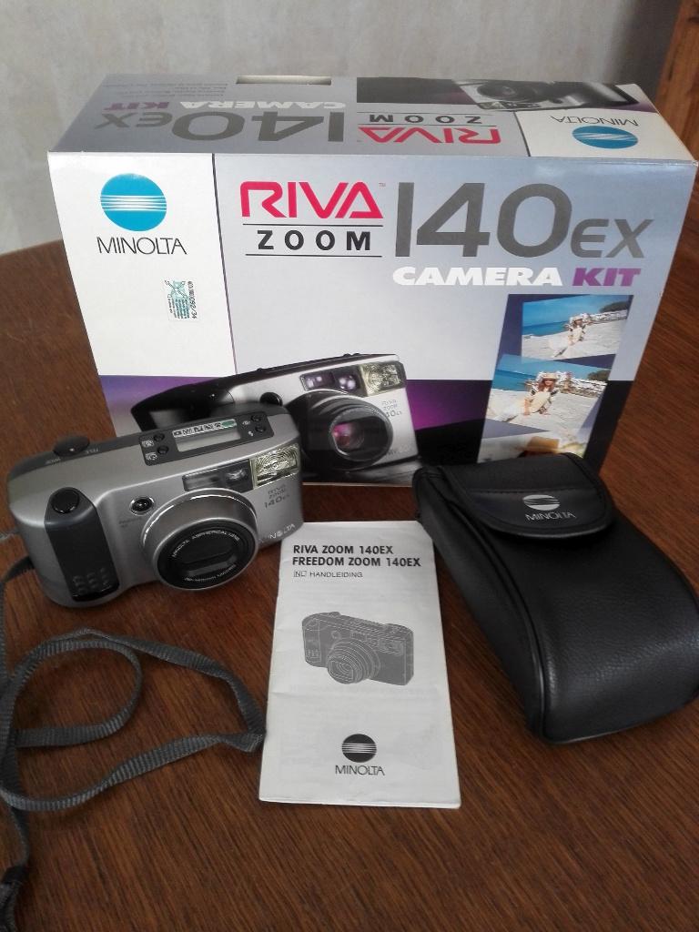 fototoestel Minolta Riva Zoom, Audio, Tv en Foto, Fotocamera's Analoog, Ophalen, Gebruikt, Compact, Minolta