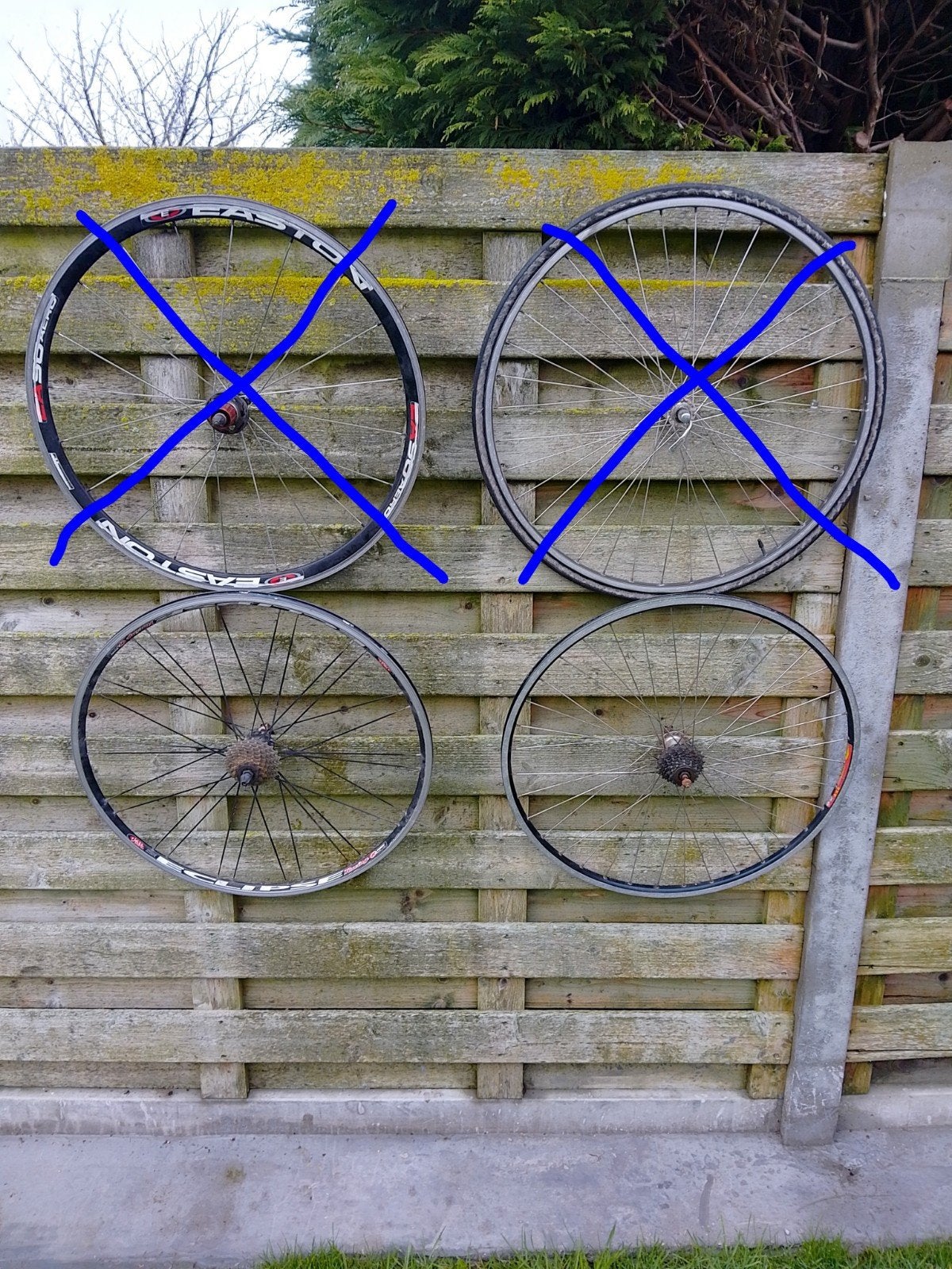 Twee koerswielen, Fietsen en Brommers, Ophalen, Gebruikt, Racefiets, Wiel