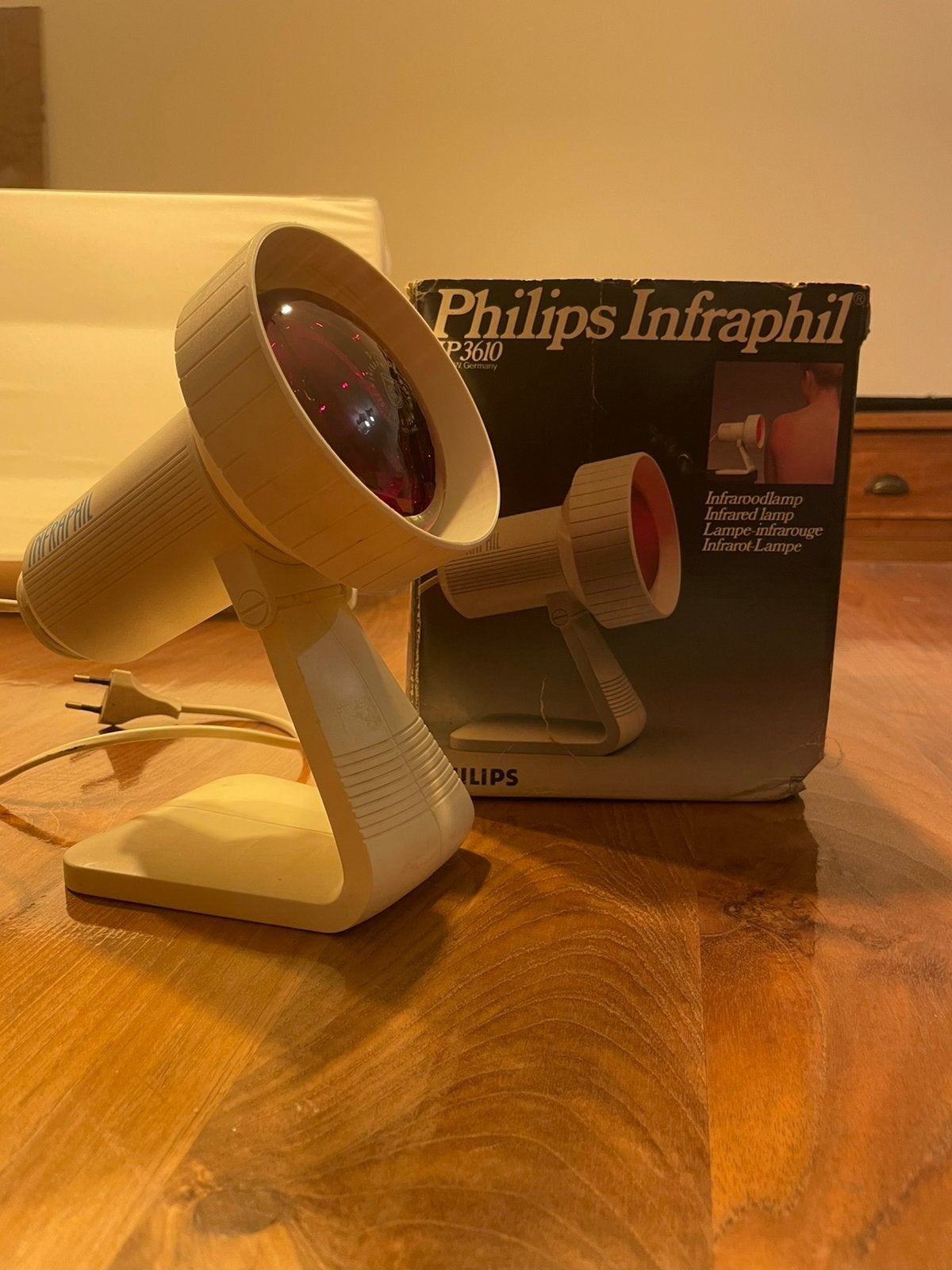 Philips Infraphil HP3610 infraroodlamp – vintage – met doos, Elektronische apparatuur, Ophalen, Zo goed als nieuw