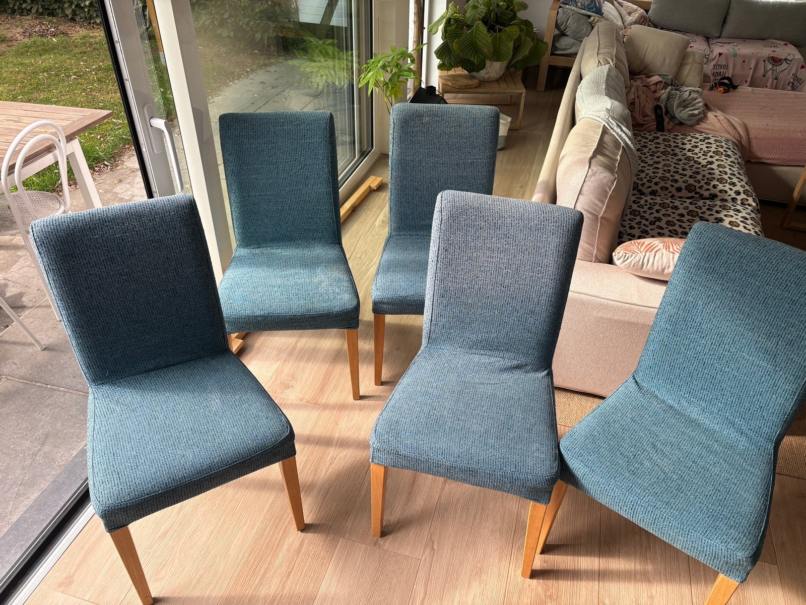 Chaise ikea Henriksdal, Enlèvement, Bois, Bleu, Moderne