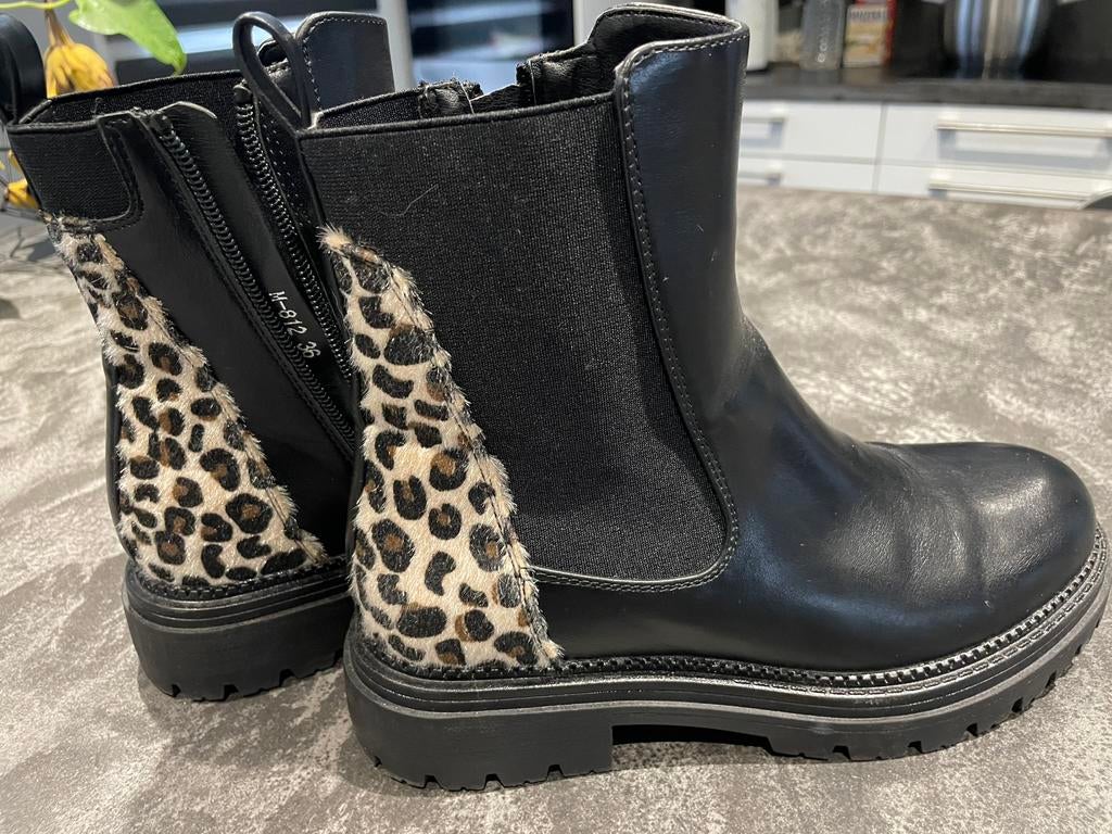 Bottines noir pointure 36 mises 1x, Enlèvement, Comme neuf
