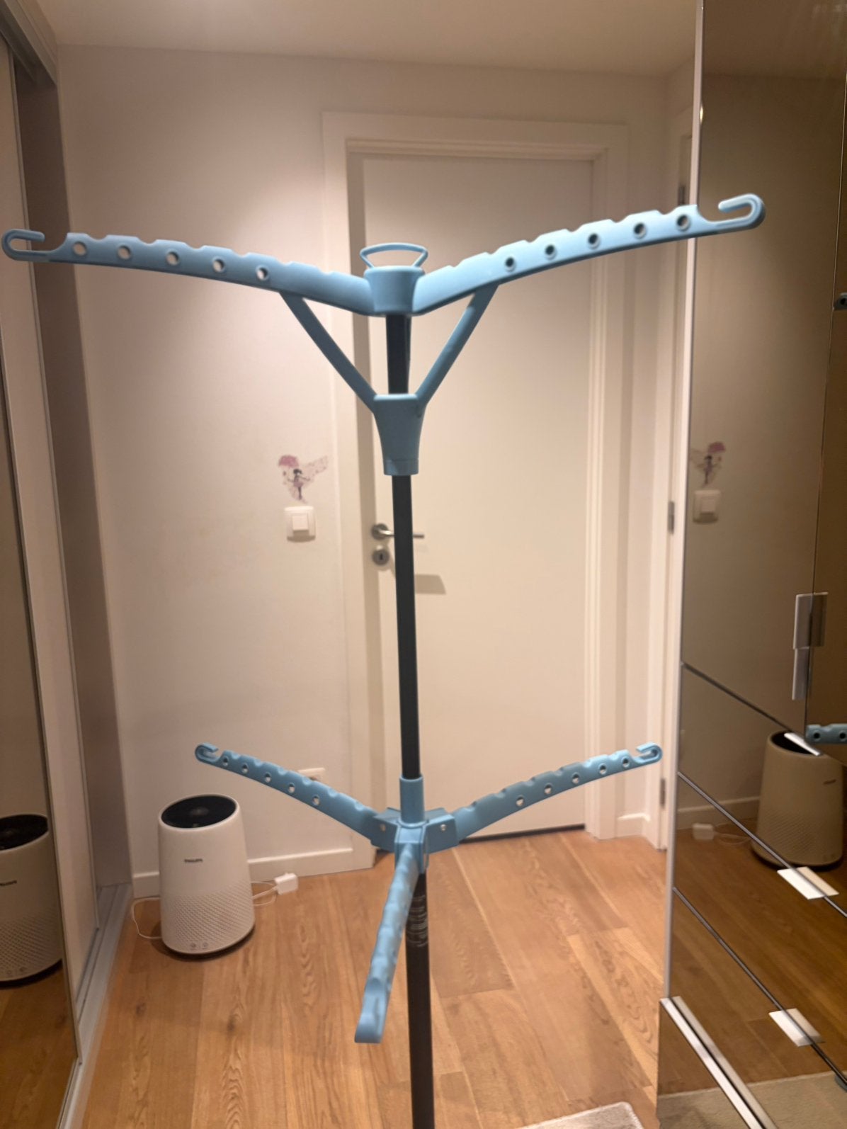 Étendoir à linge pliable – 6 bras pour cintres, Enlèvement, Comme neuf