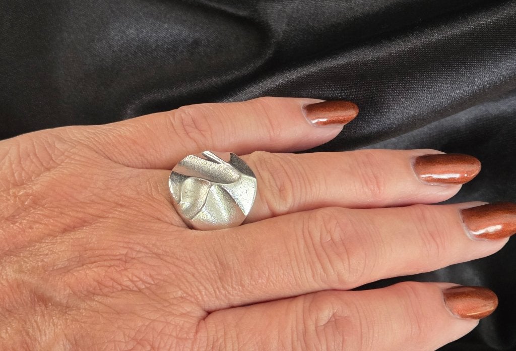 Zilveren design ring van Lapponia. 2026/681, Ophalen of Verzenden, Zo goed als nieuw, 17 tot 18, Dame