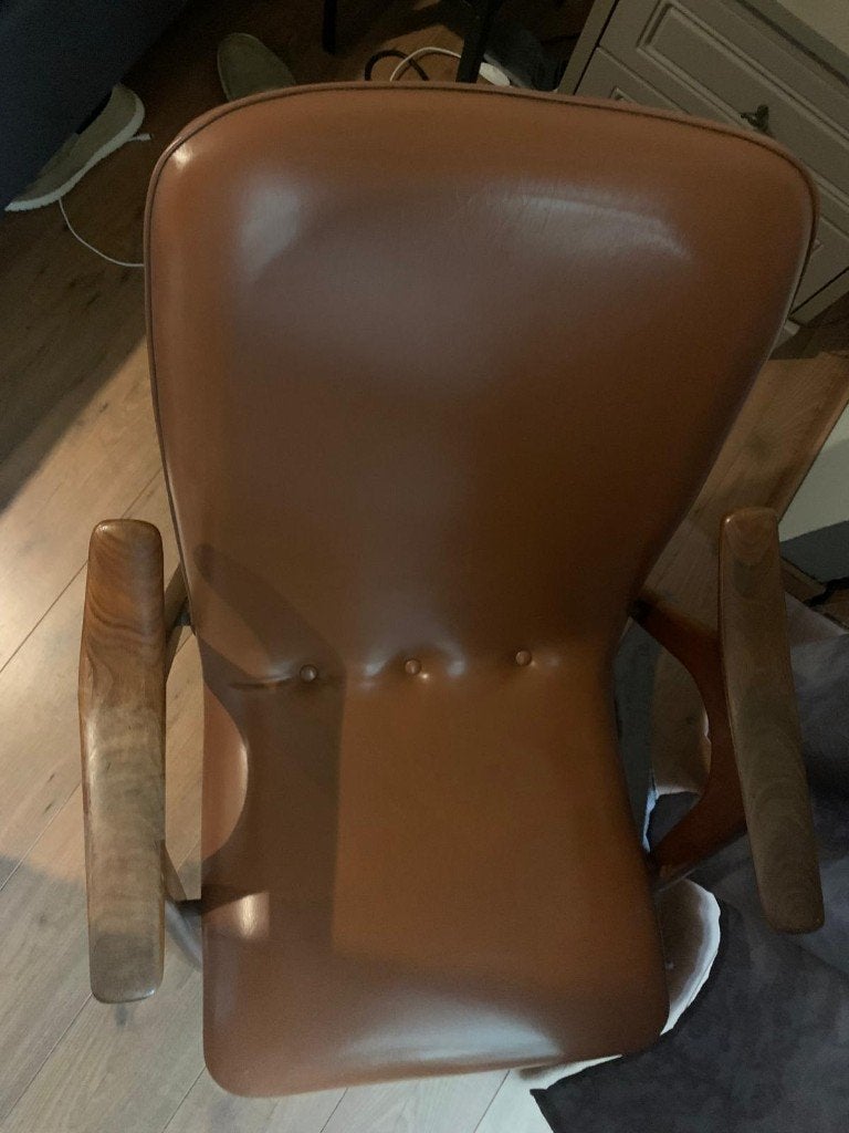 Lounge seat Louis Van Teeffelen, Ophalen, Gebruikt, Leer, Vintage