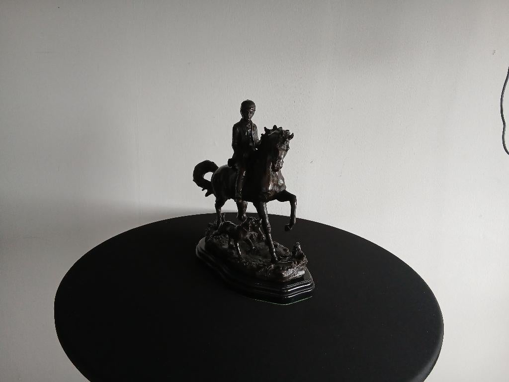 Jules Moigniez  bronzen beeld, Antiek en Kunst, Ophalen of Verzenden