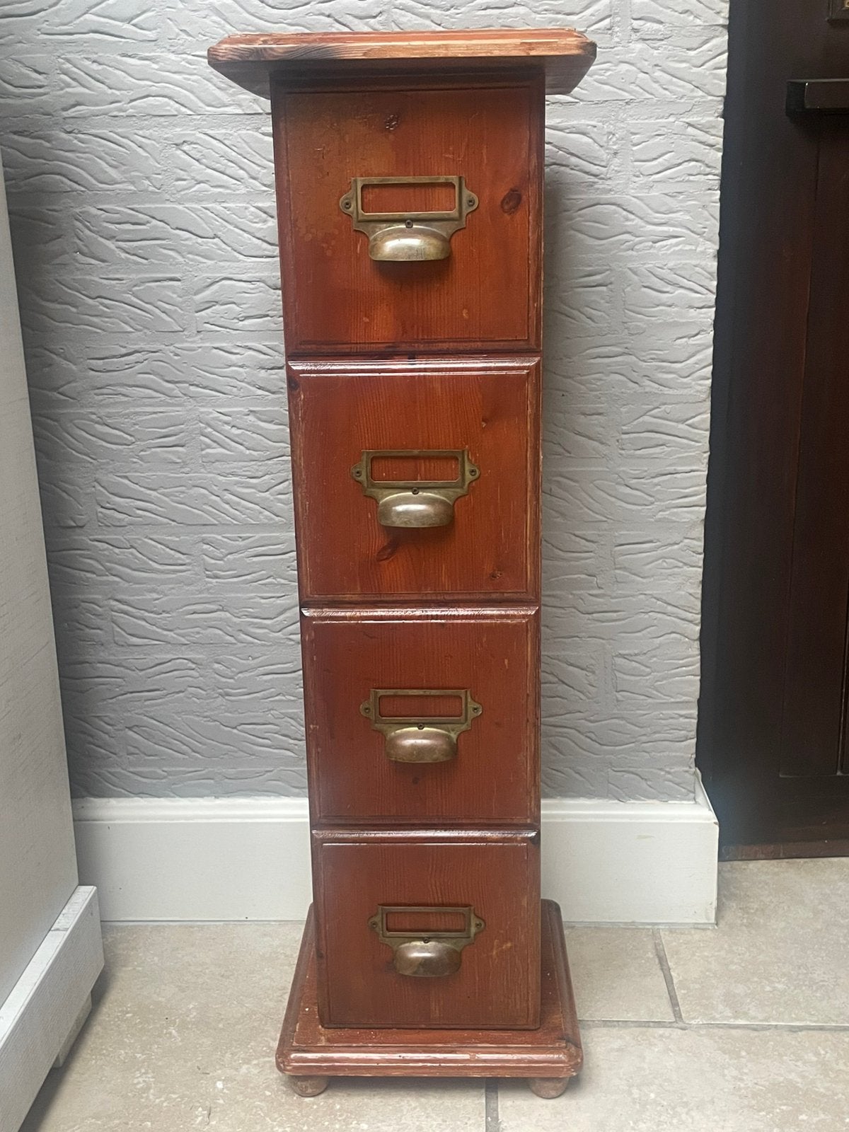Armoire à pharmacie vintage en bois massif/porte-CD 79 cm, 3 ou 4 tiroirs, Moins de 25 cm, Moins de 100 cm, Vintage