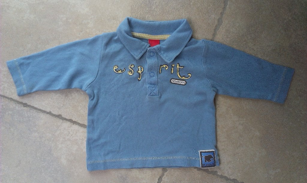 Merk Esprit: polo longsleeve mt 62, Kinderen en Baby's, Babykleding | Maat 62, Truitje of Vestje, Ophalen of Verzenden, Zo goed als nieuw