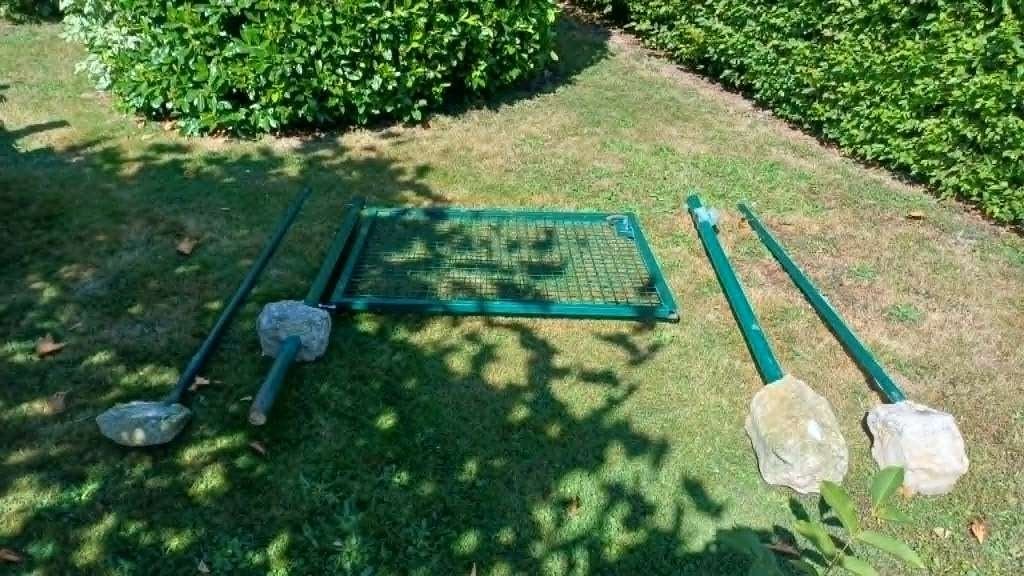 poort, Jardin & Terrasse, Portes de jardin, Utilisé, Portail battant, Fer, 100 à 150 cm, 100 à 150 cm, Enlèvement