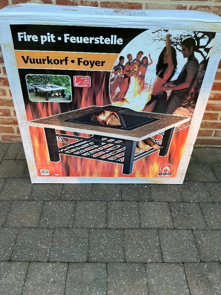 Vuurkorf/bbq, Tuin en Terras, Houtskoolbarbecues, Ophalen, Nieuw, Zie foto